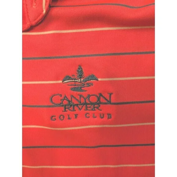 Under Armour Polo Shirt Mens Medium Performance Stripe 2.0 Golf Stretch - Picture 14 of 16